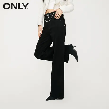 ONLY奥莱2023秋季新款通勤风气质百搭宽松喇叭裤牛仔裤女商品大图