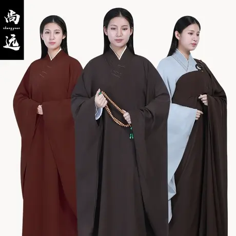 尚远僧服海青居士服夏款台湾麻纱广袖海清男女薄款五戒缦衣图片