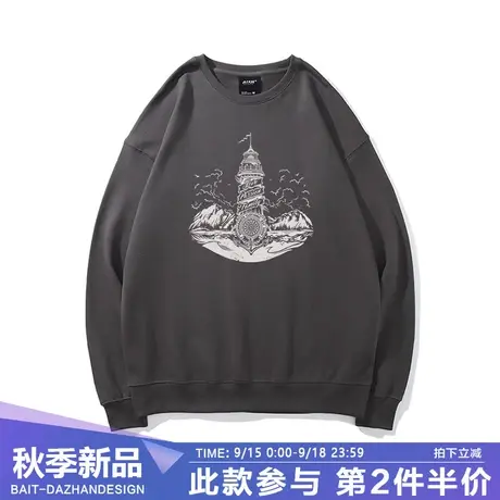 美式复古套头卫衣休闲茶歇风2023秋装新款小个子高级感超好看外套商品大图