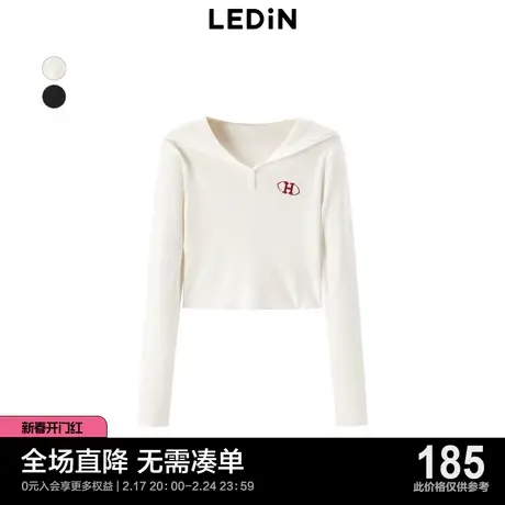 【商场同款】乐町毛衣外套23秋季新款显瘦连帽针织开衫C2EED3302商品大图