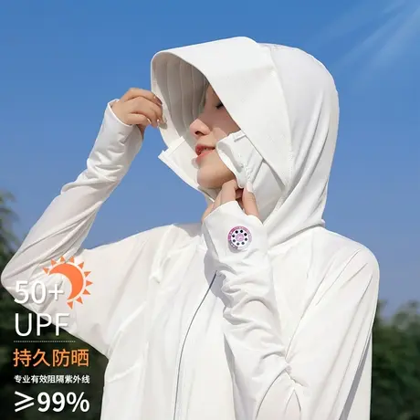冰丝防晒衣女2024新款夏季UPF50+防紫外线薄款透气披肩防晒服外套商品大图