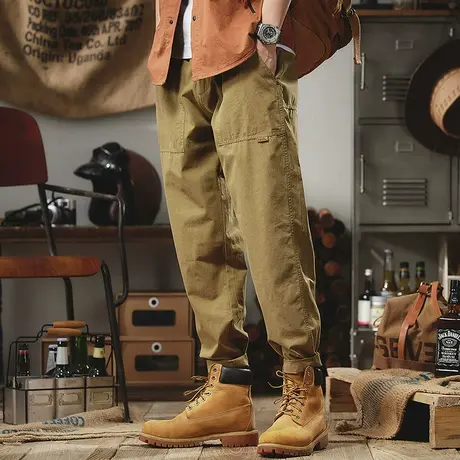 Modi Nick/摩帝尼克裤子男款复古潮流百搭工装裤宽松舒适休闲裤男商品大图