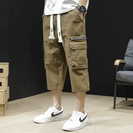 工装短裤男士七分裤潮牌ins爆款夏季薄款休闲宽松大码裤子外穿商品大图