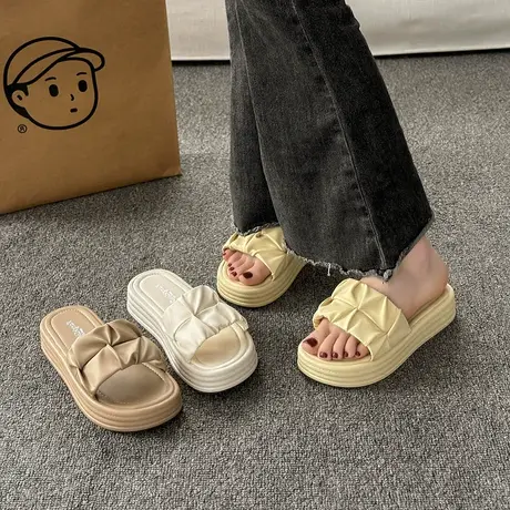 2024新款拖鞋女夏季外穿平底防滑网红ins休闲时尚超火外出凉拖鞋商品大图