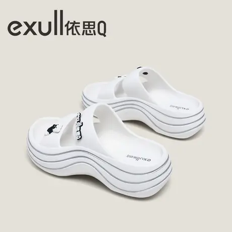 exull依思Q拖鞋女夏季新款踩屎感厚底居家防滑外穿增高沙滩凉拖女图片