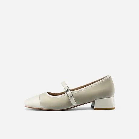 Nine West/玖熙2023年冬季新款单鞋女低跟圆头一字式扣带女鞋甜美图片