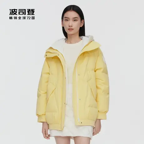 波司登女士小个子羽绒服舒适轻暖大廓形羽绒服杜邦面料冬连帽外套商品大图