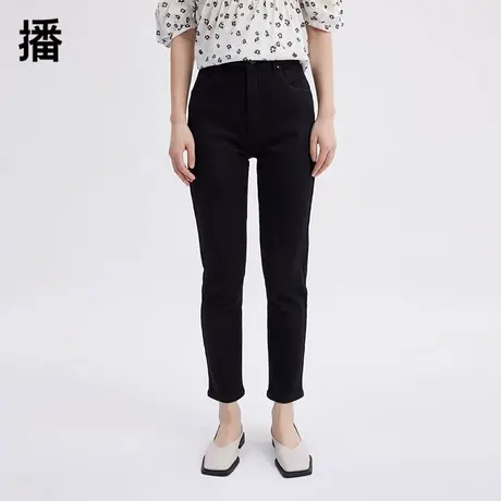 播2023秋季新款修身显瘦时尚百搭紧身休闲铅笔裤子女DDQ2KD5606商品大图