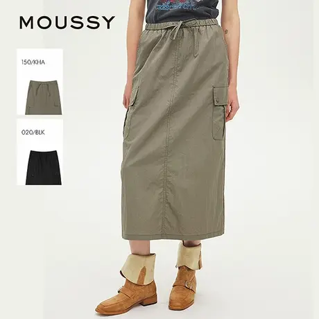 MOUSSY 2025夏季新品山系户外风工装裙直筒半身裙女028ISX31-3251图片