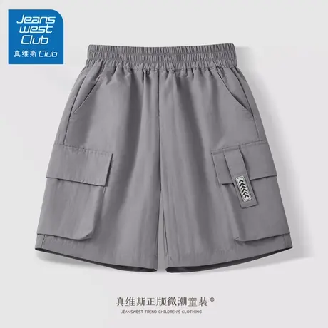 真维斯club男童工装短裤痞帅潮2025新款儿童夏季裤子休闲五分裤男商品大图