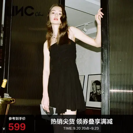 LINCCHIC金羽杰新款连衣裙法式度假浪漫吊带连衣裙女S232DR294Y图片