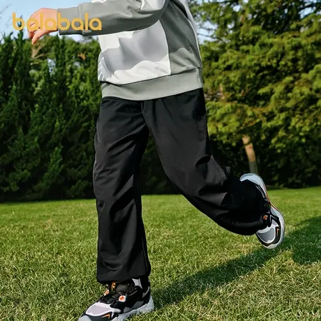 巴拉巴拉童装儿童裤子男童女童长裤宝宝春秋2025新款弹力基础百搭商品大图