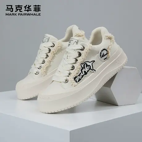 马克华菲板鞋男新款2025春季潮牌百搭休闲情侣鞋厚底增高小白鞋女商品大图