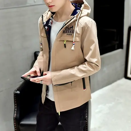 青少年14夹克15男孩16初中学生18岁春装时尚外套男帅气春秋衣服潮商品大图