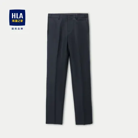 HLA/海澜之家商务绅士仿毛西裤2023秋新款弹力松紧腰挺括修身裤男商品大图