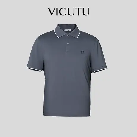 VICUTU威可多男短袖polo衫舒弹商务通勤休闲百搭半袖夏季保罗T恤商品大图
