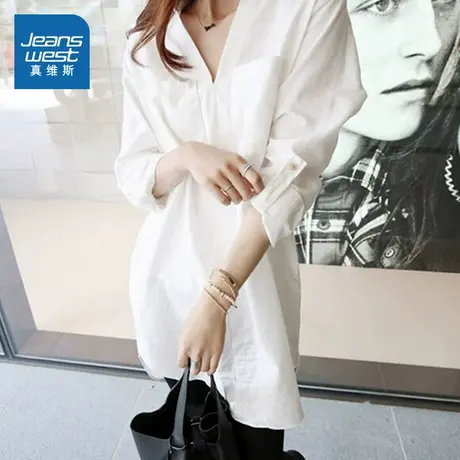 LE真维斯女装 2025春季新款 女装衬衫休闲简约百搭通勤时尚上衣商品大图