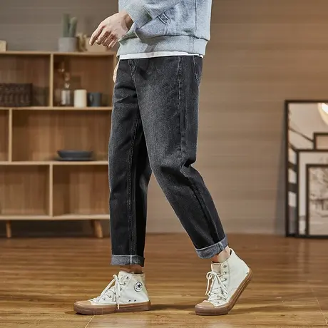 唐狮春秋季新款小直筒牛仔长裤男士简约休闲锥形裤今年流行爆款TU商品大图
