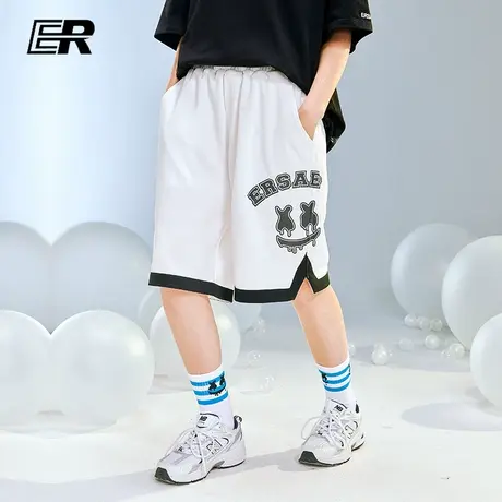 ER 笑脸字母短裤男外穿美式街头篮球运动百搭五分裤图片