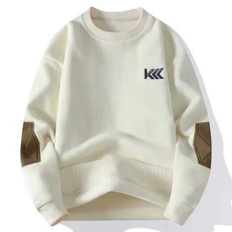 加绒卫衣男秋冬加厚保暖一体绒打底衫宽松百搭潮牌奥粒绒套头上衣图片