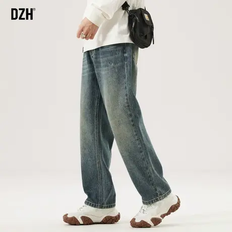 男士复古牛仔裤美式高街痞帅男裤子宽松直筒休闲裤2023年新款秋季商品大图