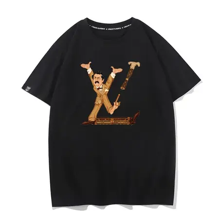 恶搞系列创始人设计款衣服路易斯夏季宽松短袖T恤男女打底衫半袖商品大图