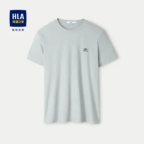 HLA/海澜之家随行易打理短袖T恤2024春夏新款弹力运动修身上衣男图片