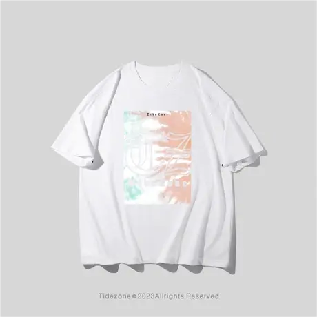 Ohlyah国潮原创设计字母印花logo短袖男女夏款宽松圆领休闲t恤图片