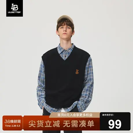 Lilbetter马甲男士春季新款百搭工装坎肩背心休闲运动无袖外套LB商品大图