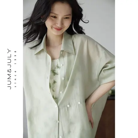 嘉茱莉2023夏季新款天丝防晒衫女防晒服长袖薄纱衬衫设计感小众商品大图