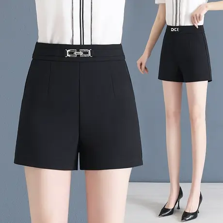 西装裤女夏装宽松2023高腰夏季薄款直筒阔腿A字裤休闲高级感热裤图片