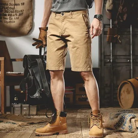 夏天薄款休闲短裤子男生合体直筒韩版潮流五分裤中裤潮男士休闲裤商品大图