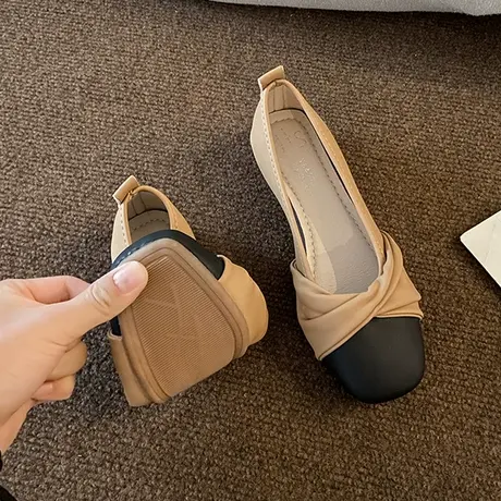 单鞋女瓢鞋2023年新款春秋平底晚晚风温柔玛丽珍女鞋子浅口奶奶鞋商品大图