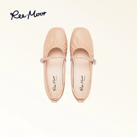 REEMOOR睿慕方头一字扣带玛丽珍单鞋2023新款鞋子女低跟休闲女鞋商品大图