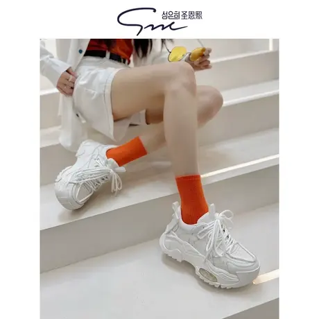 圣恩熙 厚底老爹鞋子女2024新款爆款街头真皮运动休闲鞋ins风潮鞋图片