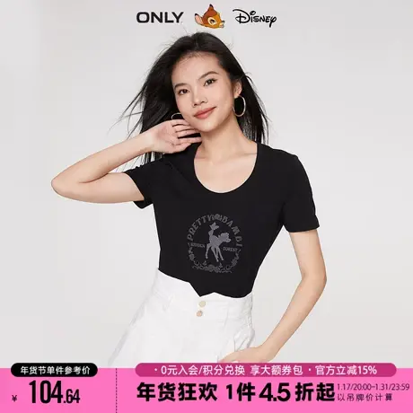 ONLY2023秋季新款迪士尼小鹿斑比DISNEY联名款T恤女|123201117商品大图