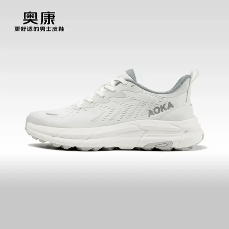 Aokang奥康春秋季时尚休闲鞋男系带舒适飞织透气潮流运动鞋商品大图