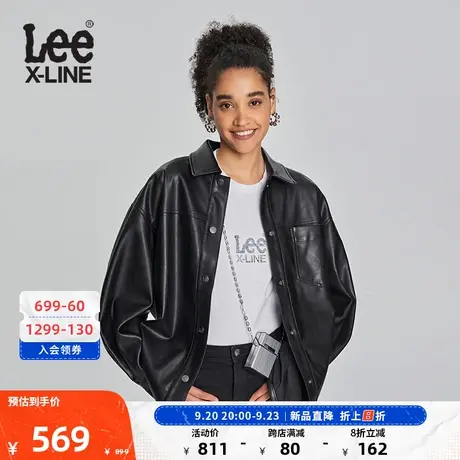 LeeXLINE23秋冬新品舒适版仿皮女夹克外套黑色LWT0073135UC-K11图片