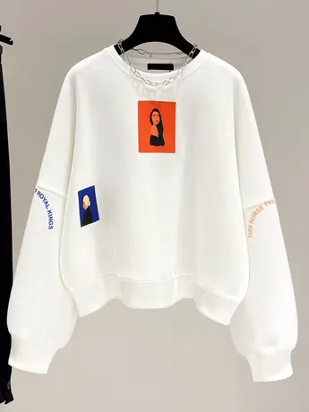 2023秋季韩版新款无帽卫衣宽松春秋装长袖上衣短款外套女装ins潮商品大图