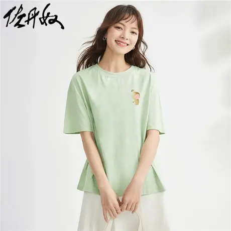佐丹奴T恤女装印花纯棉圆领短袖T恤 99394101商品大图