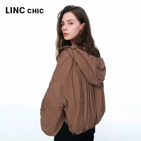 LINCCHIC金羽杰羽绒服2025年秋季新款连帽超轻暖短款羽绒服女1041商品大图