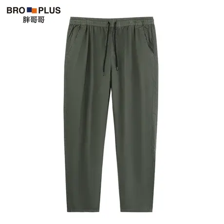 胖哥哥大码休闲裤男士加肥加大春秋宽松简约潮男修身小脚直筒长裤商品大图