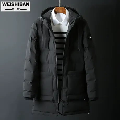年底特价清仓男士大码中长款棉服连帽加厚棉衣保暖商务羽绒棉大衣图片