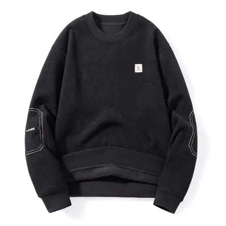 秋冬季加绒保暖卫衣男生加厚上衣青年帅气打底衫长袖T恤加绒毛衣商品大图