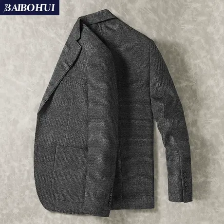 秋冬新款休闲小西装男士修身外套韩版潮流英伦呢子西服上衣男单件图片