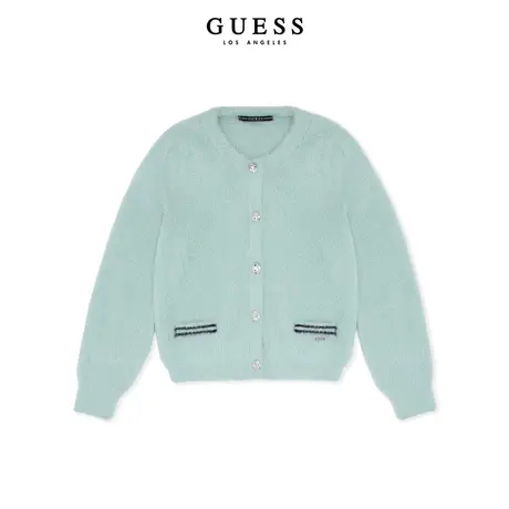 GUESS秋款女士温柔软糯风时尚纽扣针织开衫毛衣外套-YM4S2653商品大图