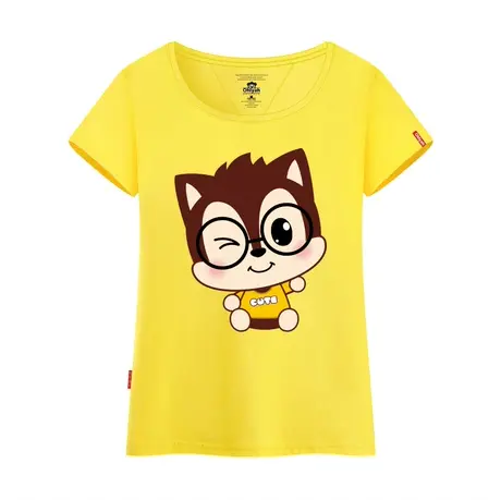 Ohlyah品牌卡通t恤女装2023新品韩潮萌Q印花圆领姐妹闺蜜学生上衣图片