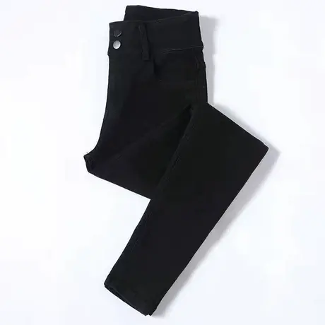 加厚加绒牛仔裤女高腰冬季2023新款外穿显瘦弹力紧身小脚保暖裤子图片