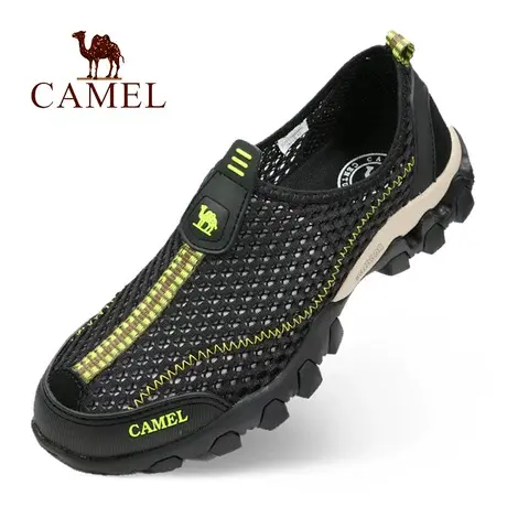 Camel/骆驼夏季新品网面眼孔透气凉正防滑轻便户外休闲旅游男鞋子图片