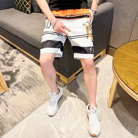 休闲运动短裤男士夏季裤子薄款休闲五分裤潮牌青年运动裤沙滩裤男商品大图